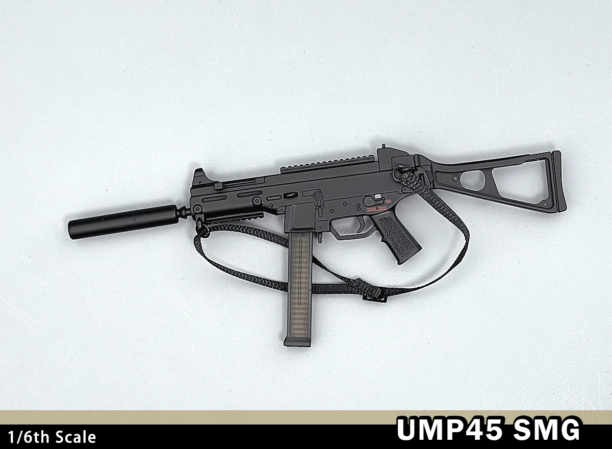 NEW 1/6 scale UMP45 SMG Submachine Gun Weapon Model 77027 for 12inch Action Figure Military Soldier Army Collection Toys