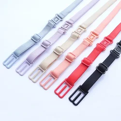 2pcs Bra Straps Anti-slip Adjustable Connnector Holder Belt Underwear Elastic Shoulder Belt Buckle Fastener Accessories 1.0cm