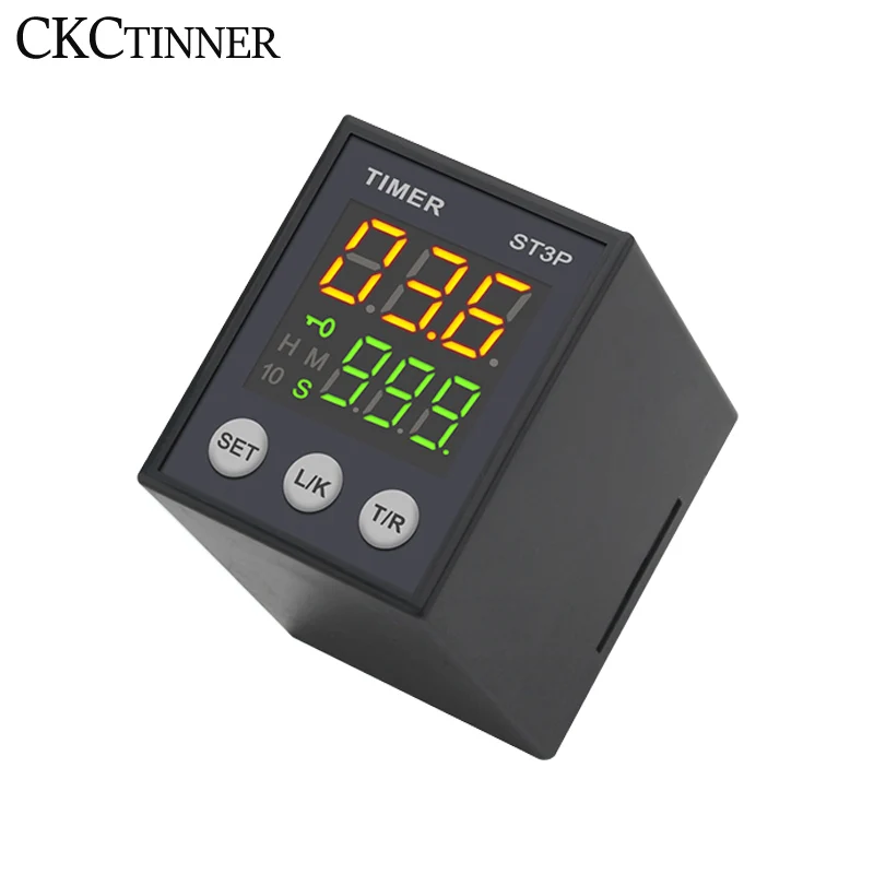 LCD Digital Time Relay ST3P-1Z ST3P-2Z  ST3P-2ZH Programmable Delay Relay Power-off Delay 12V/24V/220V With Socket Base PF083A