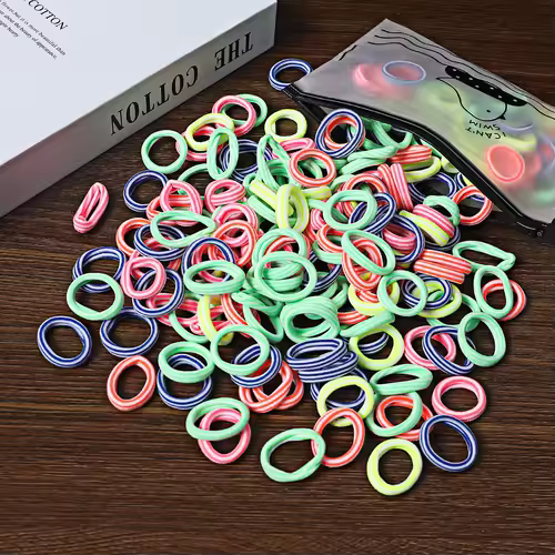 50/100Pcs Hair Bands for Children Colorful Nylon Scrunchie Hair Ties Rubber Band Kids Elastic Hair Leagues Girl Hair Accessories - Image 31