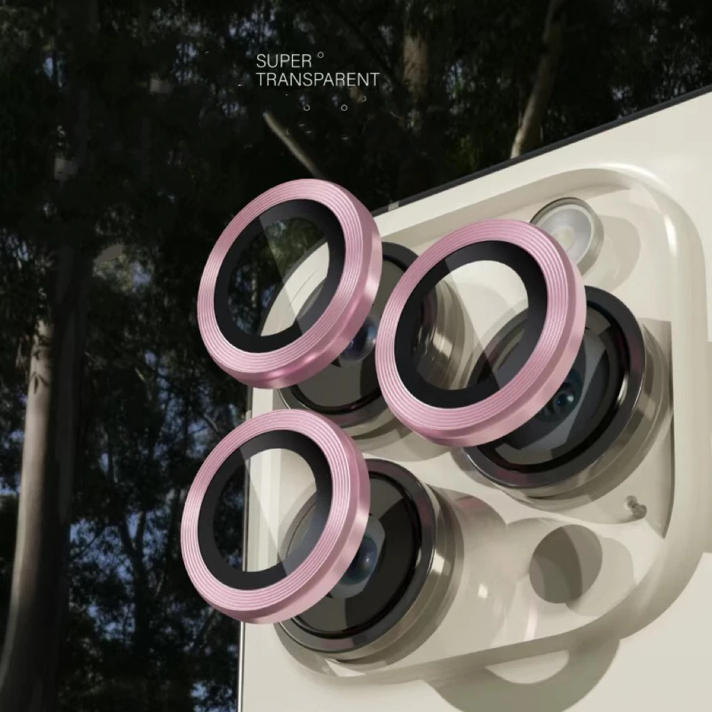 2-3 Buah Pelindung Lensa Kamera 3D untuk IPhone 15 16 17 Pro Max 14 Pro Max 15 Plus 13 Penutup Pelindung Kaca Tempered Mini