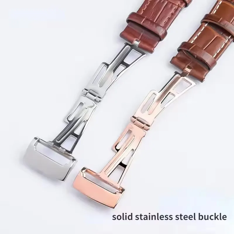 Per Audemars Piguet AP15400 15703 15500 Royal Oak Series cinturino per orologio da uomo in pelle blu marrone nero doppia interfaccia concava 26mm