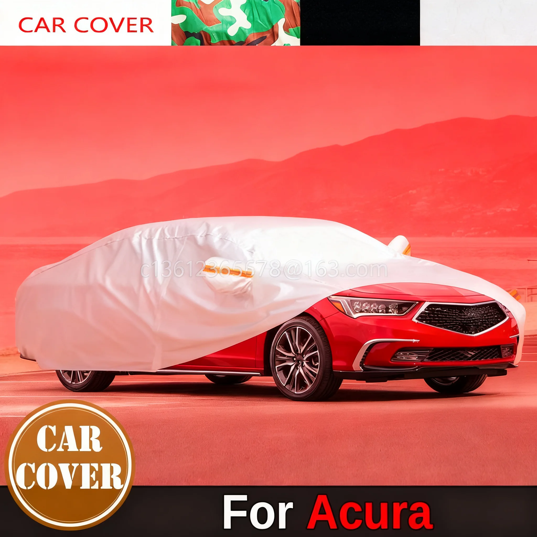 

Full Car Cover Compatible with Acura RL RLX RSX SLX TL TLX TSX Vigor ZDX - Waterproof Sunshade Rain Snow Wind Dust Proof