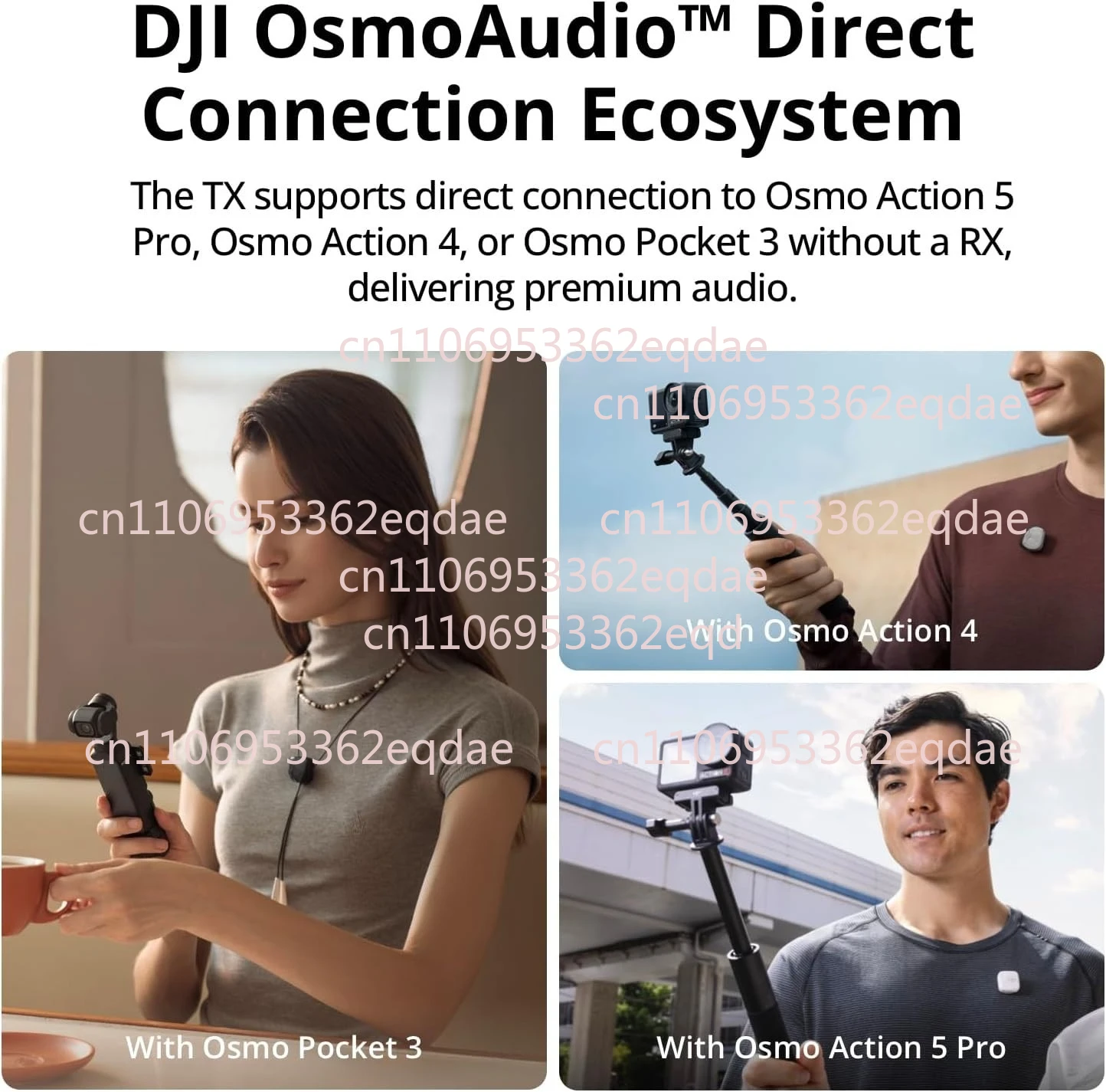 لـ DJI Mic Mini Wireless Lavalier Microphone لـ DJI Action 5 Pro وOsmo Pocket 3 ™