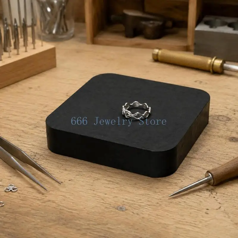 F2TD Rubber Jewelry Work Block for Hammering, Forming, and Flattening