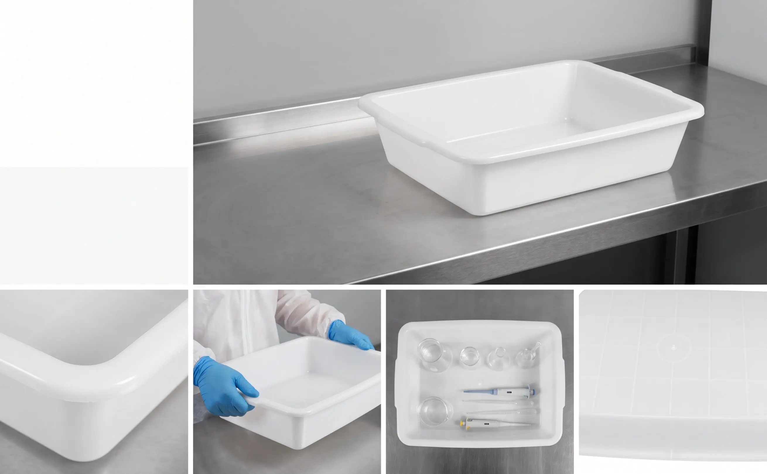 Plastic Lab Weighing Tray High Wall Tray For School Lab Sample Chemistry Experiments Spill Proof Shallow Organizing