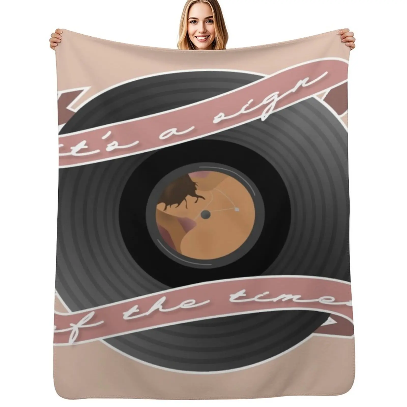sign of the times vinyl Throw Blanket Polar For Sofa Thin Hair Soft Warm For Baby Blankets