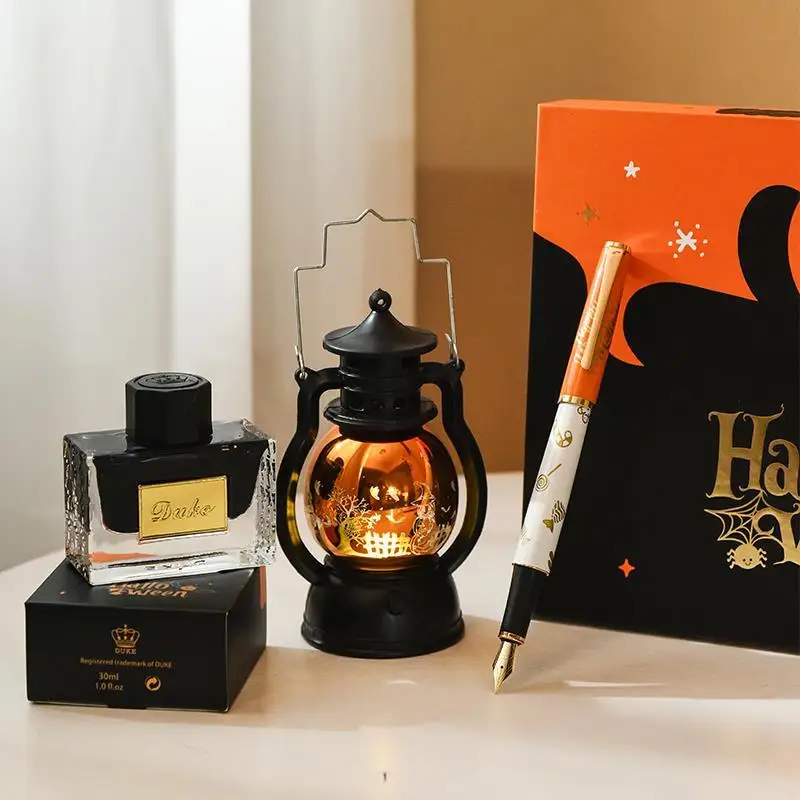 Duke  Halloween Special Fountain Pen With Ink And Lamp Writing Gift