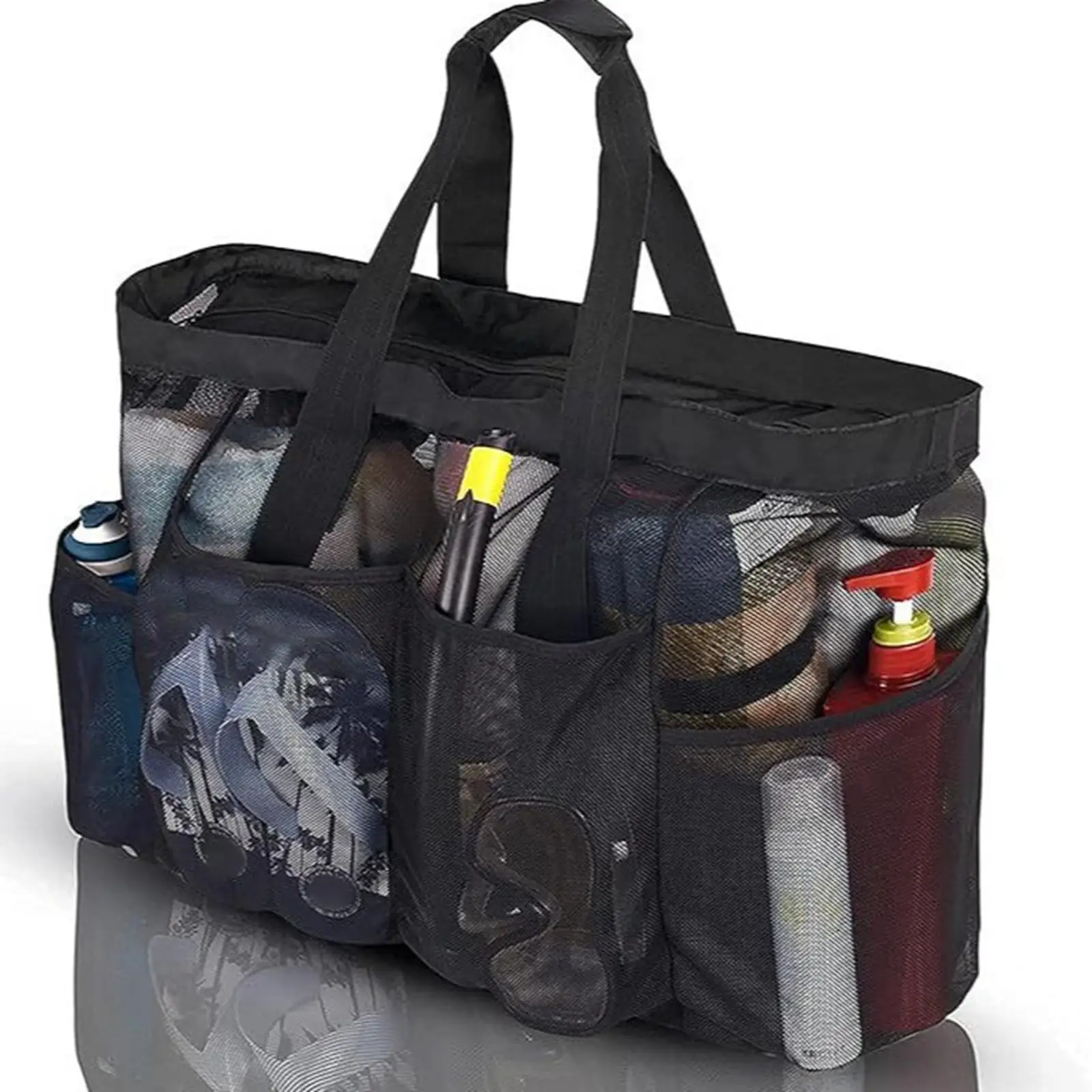 حقيبة حمل الشاطئ الشبكية، حقيبة حمام السباحة المحمولة، حقيبة كتف الشاطئ ذات سعة كبيرة