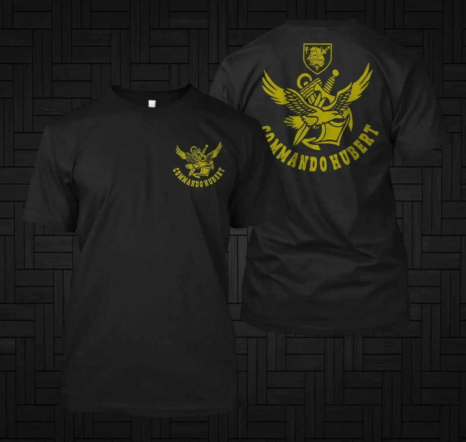 Camiseta de nadador de combate marino de Commandos de fuerzas especiales navales francesas, camiseta informal de manga corta de verano con cuello redondo de algodón 100% para hombre