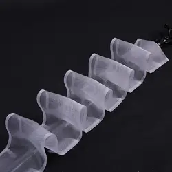 5M Curtain Heading Tape Pencil Pleat Transparent Rod Tape Nylon Home Window
