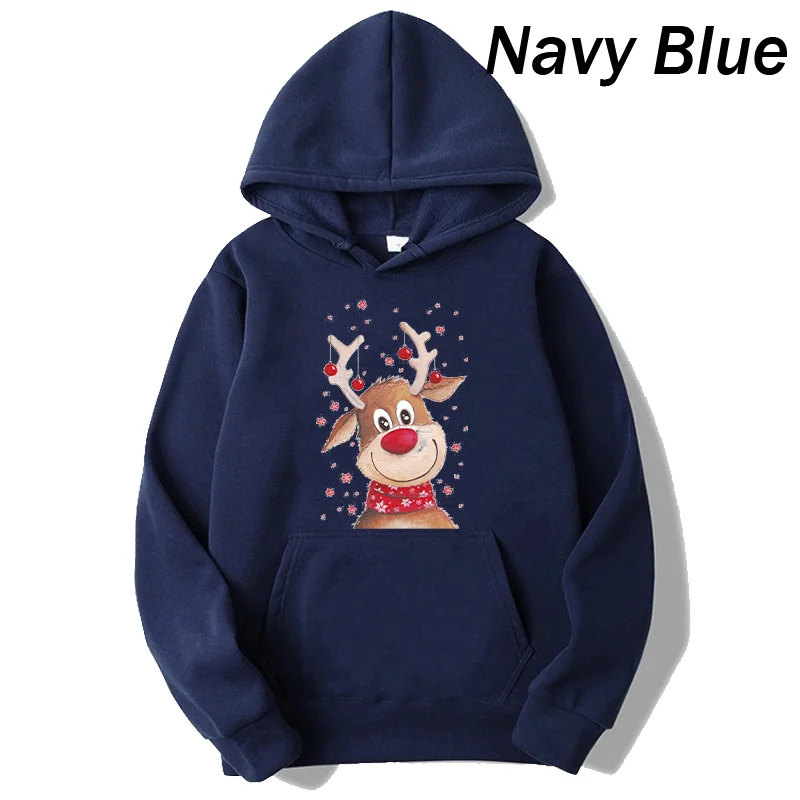 Women\'s Elk Print Sweatshirt Christmas Novelty Christmas Sweater Top Long Sleeve Round Neck Casual Pullover