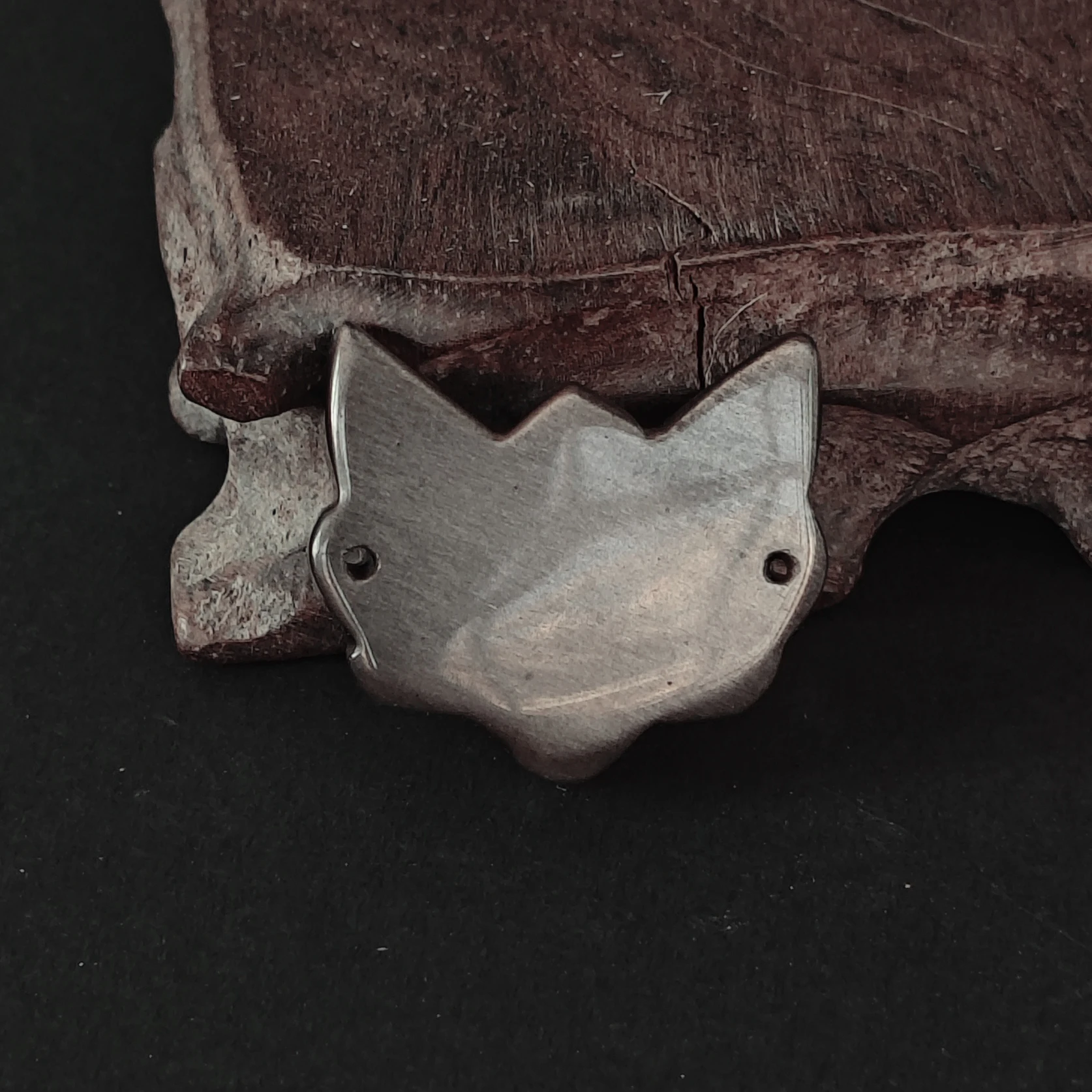 Natural Silver Obsidian Carved Fox Head Loose Bead Side Drilled Gemstone Connector Focal Charm DIY Jewelry Design Crafts
