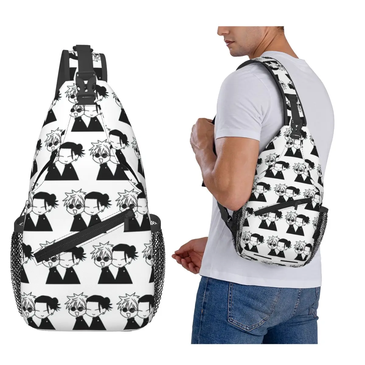 

Gojo Satoru And Geto Suguru нагрудная сумка мужской рюкзак через плечо нагрудная сумка для путешествий и пешего туризма рюкзак сумка на плечо