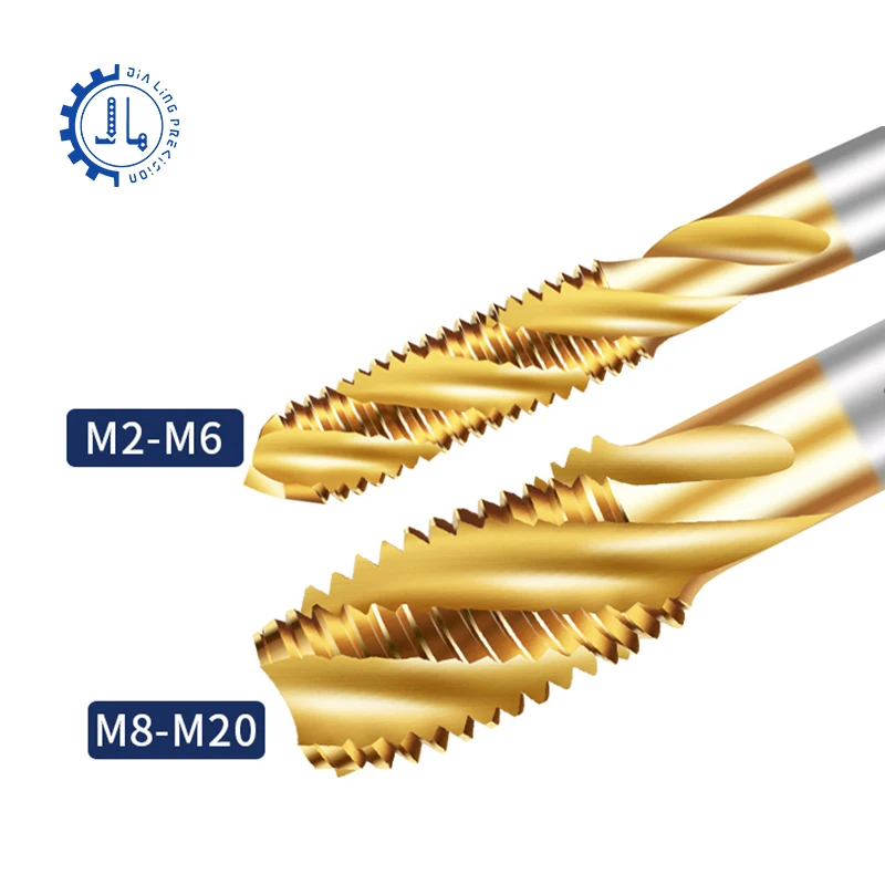 1pc/9pc Manual Thread Cutting Tool Screw Tapping Set Drill Bit M2-M12 Titanium Carbide HSS Spiral Screw Tap