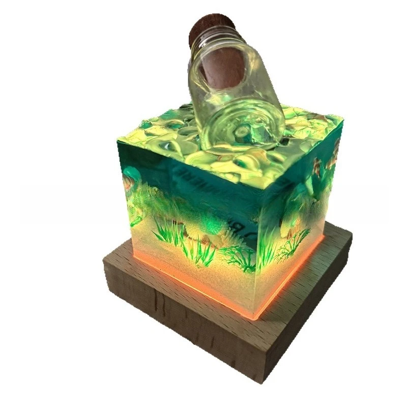 Shell clownfish, drift bottle epoxy, lamp home bedroom, desktop night light