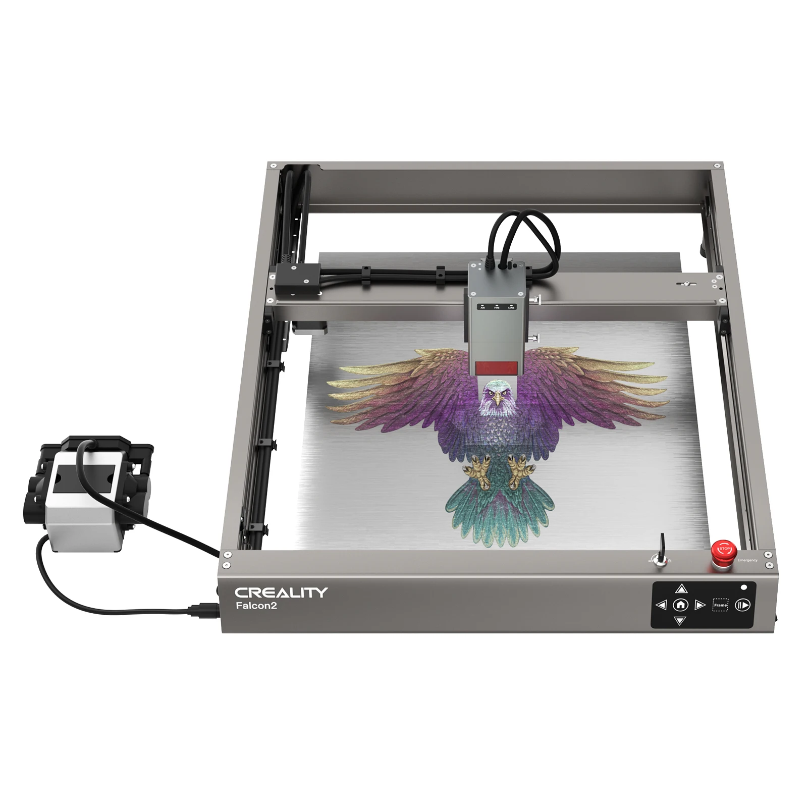 Creality Falcon2 Laser Engraver 22W Laser Power 400x415mm Engraving Area Manual  Auto AirFlow Support Colorful Engrave