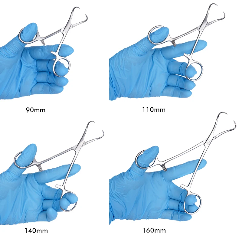 Dental Surgical Tweezers Cloth Towel Clamp Forceps 9/11/14/16cm Pointed Napkin Pliers Stainless Steel Orthopedics Instruments