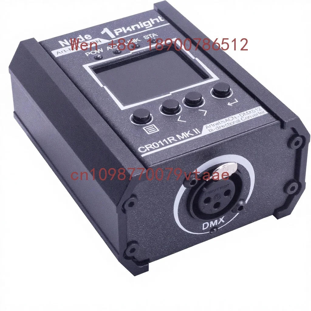 Pknight CR011R MK II 1-Port Bidirectional ArtNet SACN DMX512 Node LED Display Compact Design USB-C Stage Lighting 1-Year