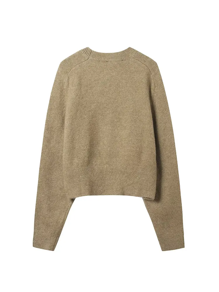 NLZGMSJ Suéter de punto de otoño 2025 para mujer, mezcla de moda, jersey de punto suelto para mujer, Top simple y versátil