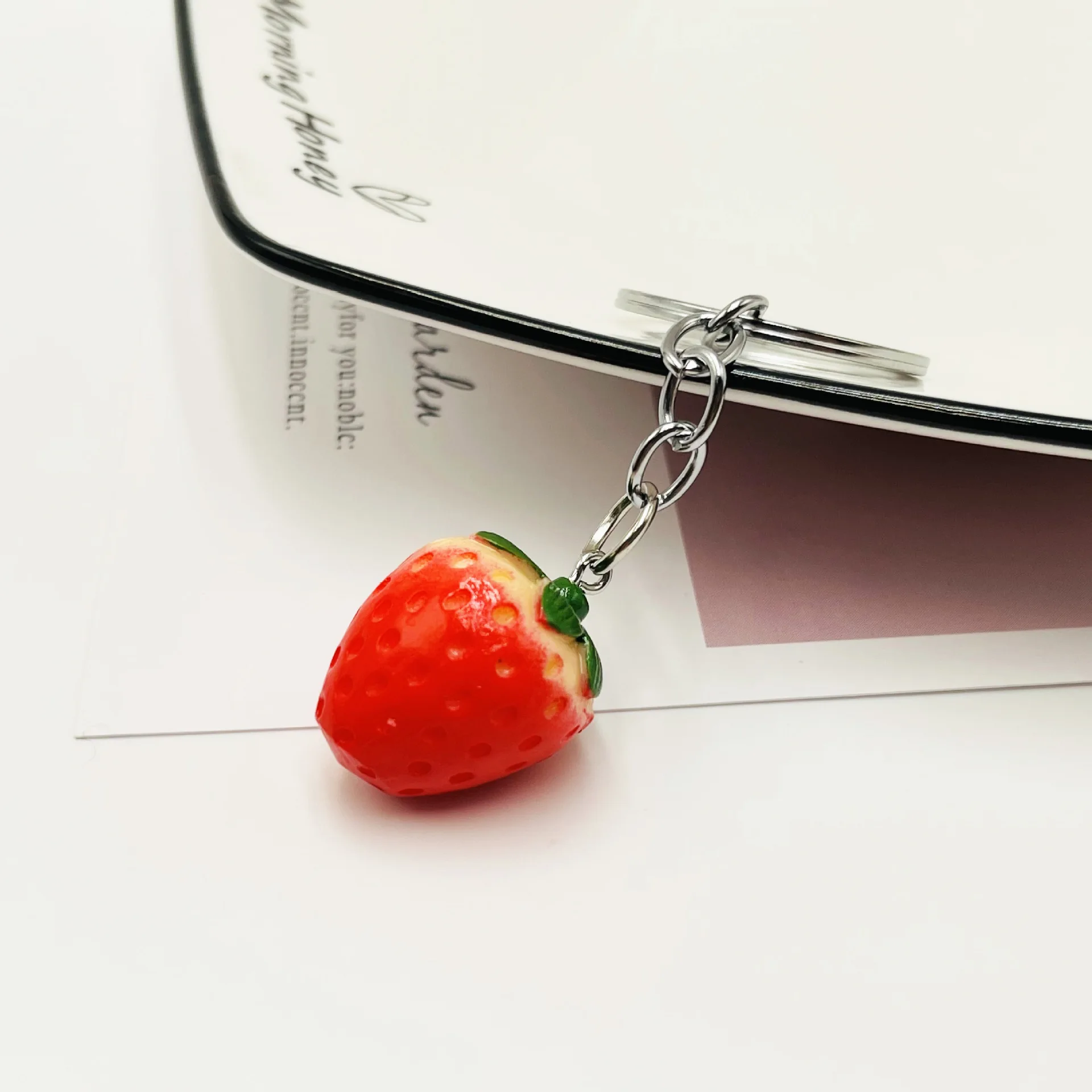 2023 Multi-style New Novel Fruit Avegetable Series Personality Simulation Resin Food Activity Gift Pendant Keychain Wholesale