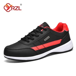 YRZL Men Shoes Spring Autumn Waterproof Walking Sneakers Leisure Male Leather Sports Shoes Non-Slip Casual Shoes for Man