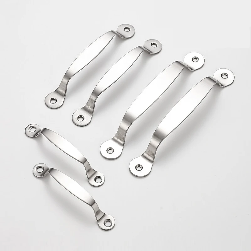 

3PCS Stainless Steel Door Handle Door Window Drawer Exposed Wooden Door Old Round Head Handle Furniture Solid Core Handle Simple