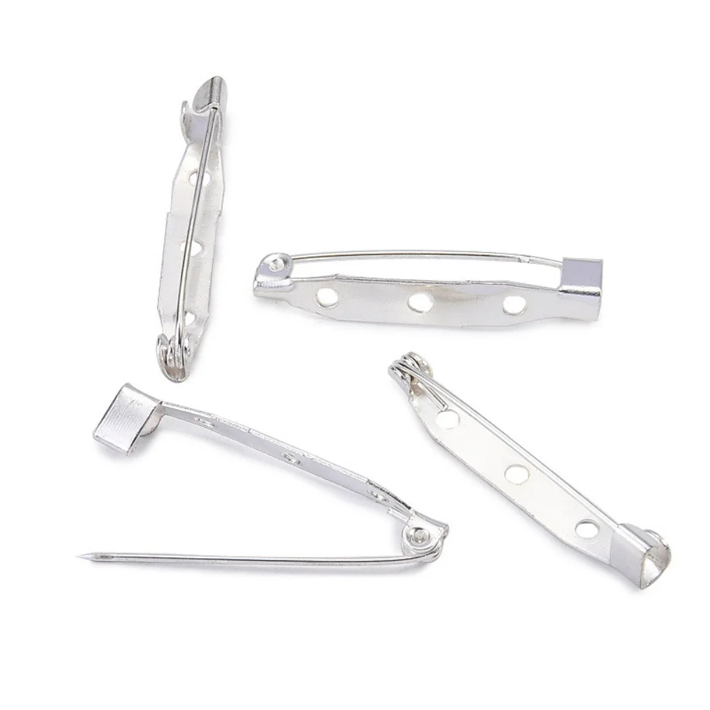 50pcs 15 20 25 mm Brooch Clip Base Pins Safety Pins Brooch Settings Blank Base For DIY Jewelry Making Supplies