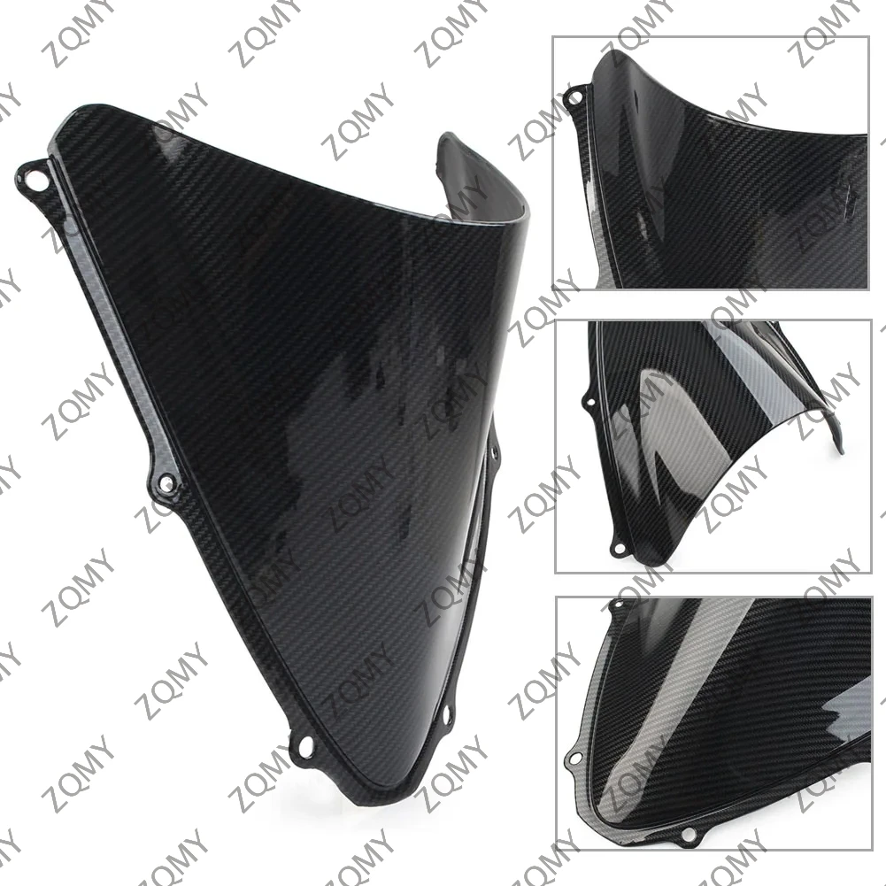 Carbon Fiber Motorcycle Windshield Windscren ABS Wind Shield For Suzuki GSXR600 GSXR750 K6 2006 2007