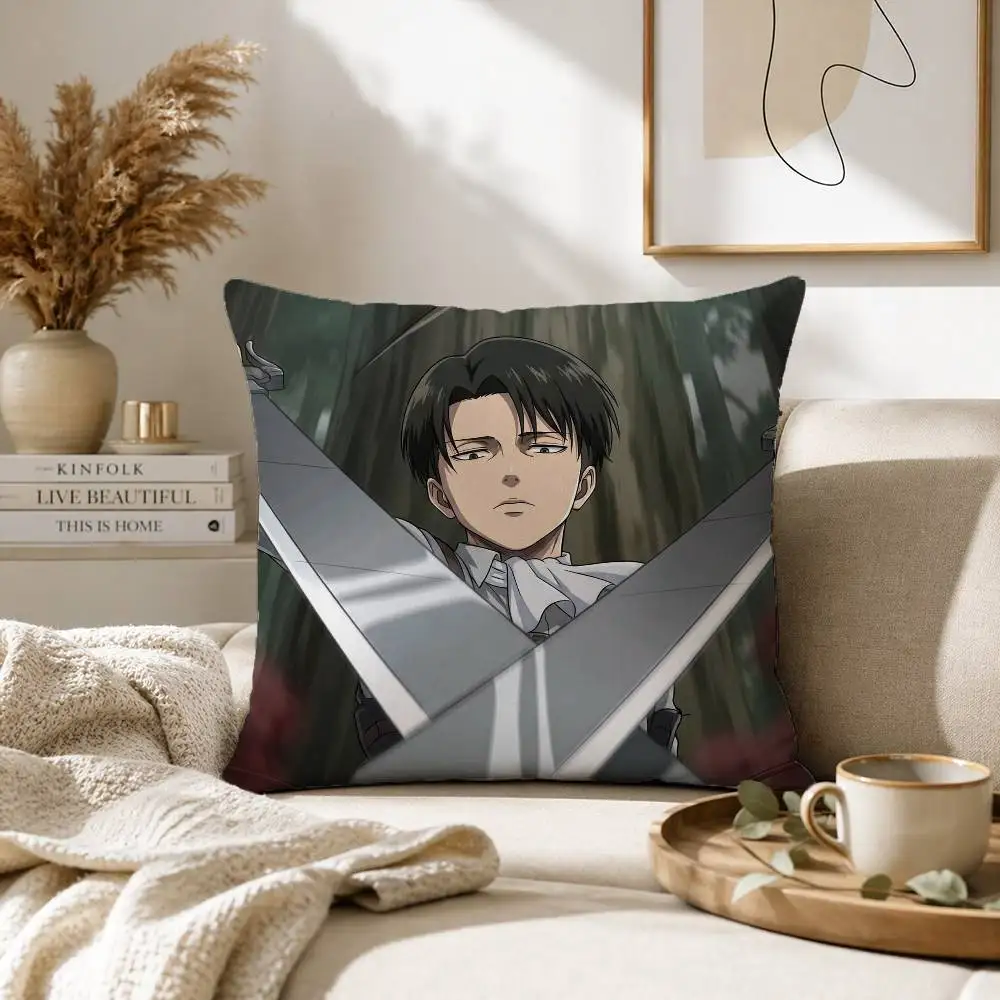 Attack on Titan Levi Ackerman Pillow Case for Sofa Living Room Home office Decor Protective Cover