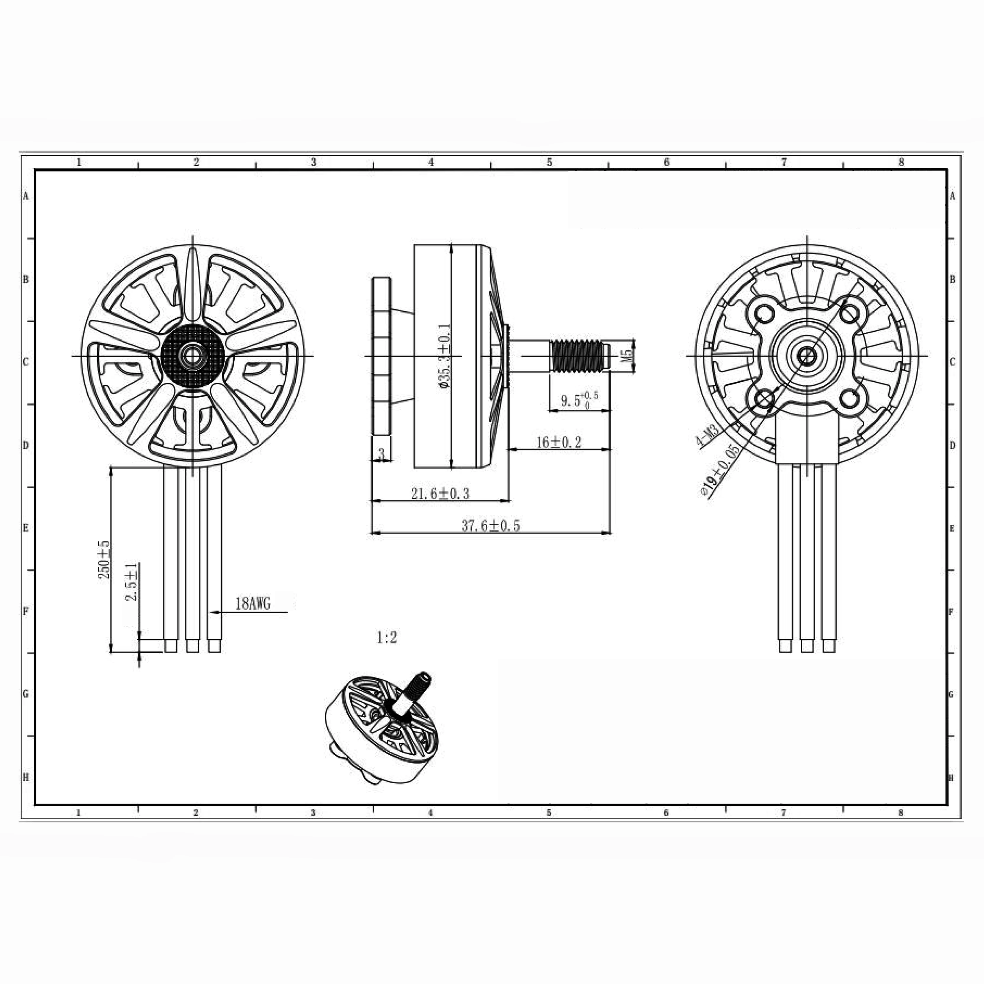 4 PCS CaptainRC 3008-1150KV Motor Brushless 6s para QAV FPV Racing Drone Quadcopter