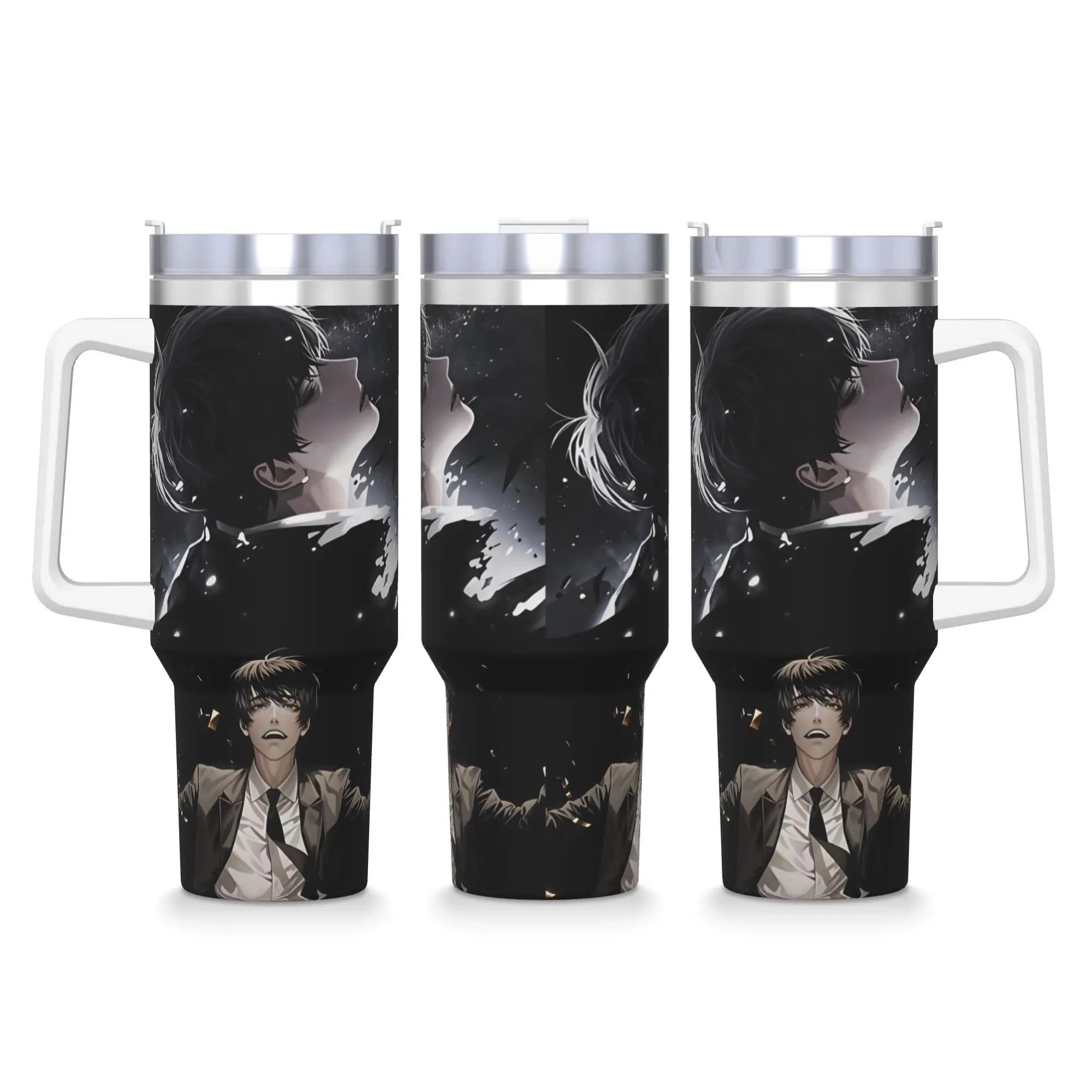 Omniscient Readers Viewpoint Stainless Steel Tumbler  Camping Coffee Mug With Straws and Lid Large Mugs Cup Cold Water Bottle