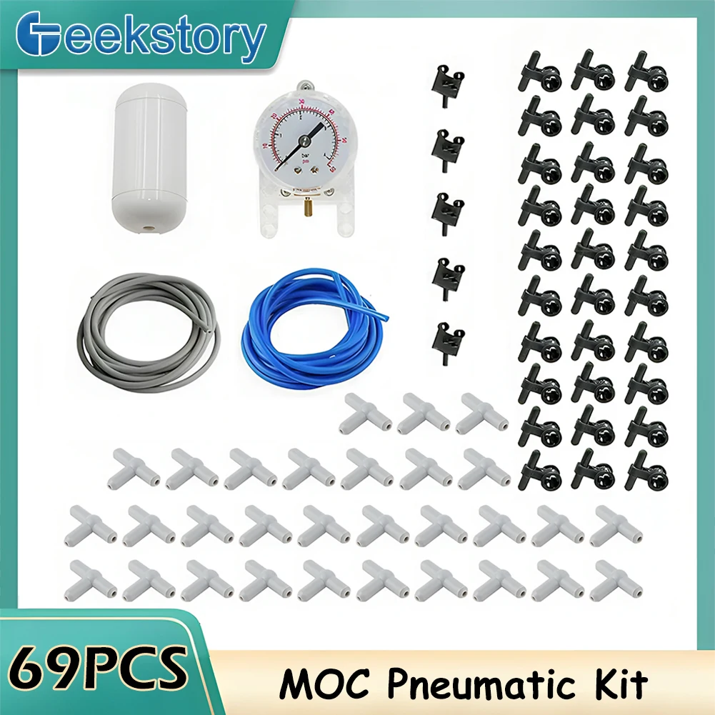 

MOC Technical Parts Pneumatic kit Hose Air Pump Tank Push Rod Putter Switch Piston For legoeds Pneumatic Parts 42043 9641 47225