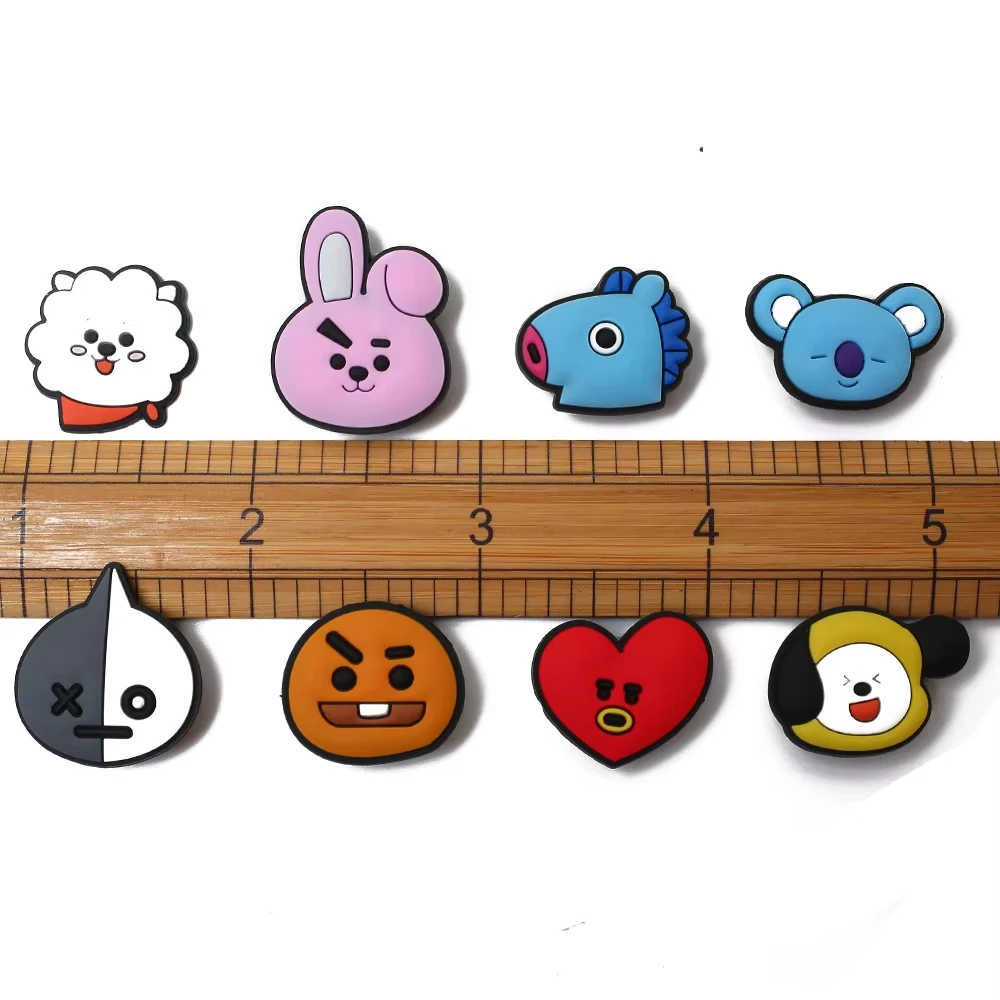 7-240PCS Kawaii cartoon Shoes Charms DIY PVC Shoe Bag  Accessories For Bookworm Wristband Pendant Decoration Kids Xmas Gifts image 6