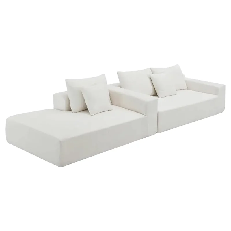 

Customizable Three-Seater High-Density Foam Sponge Cushion Set Fabric Double Sofa for Home Living Room Floor Bed