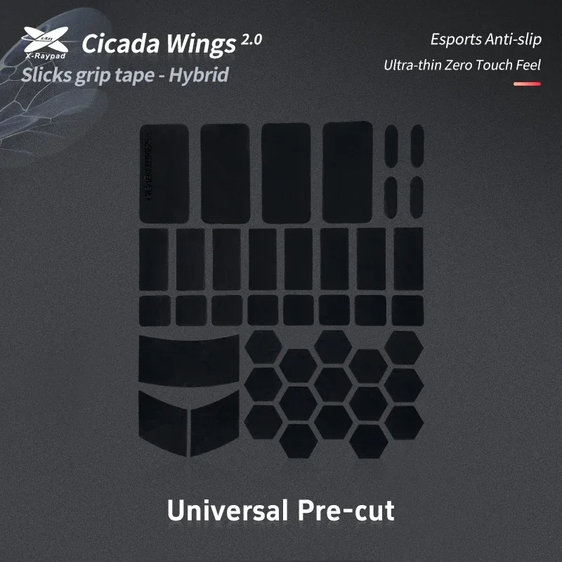 X-Raypad Cicada Wings V2 Slick DIY Mouse Grip Tape Sweat Resistant Anti Slip Durable Mouse Skin Stickers