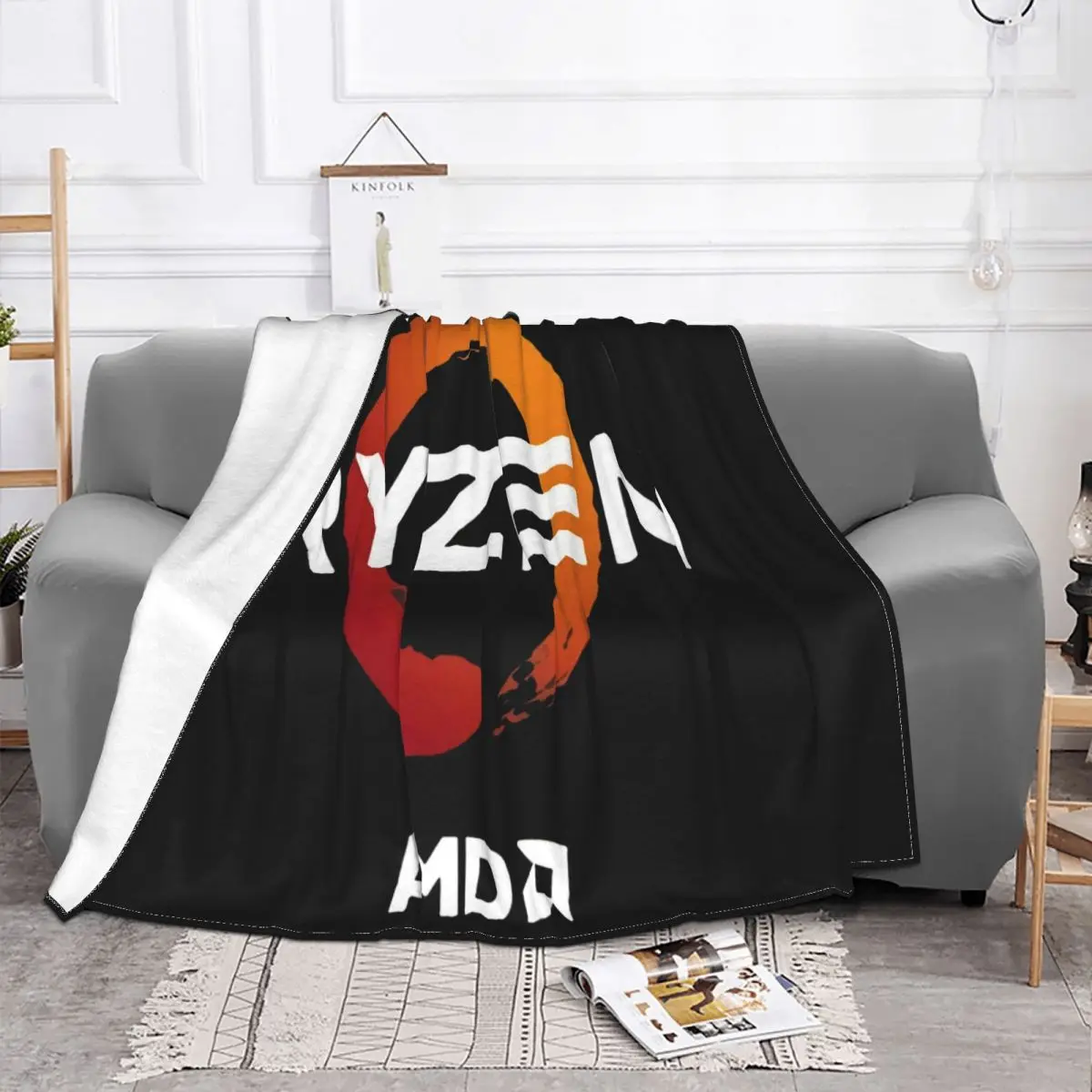 Pc Cp Cpu Uprocessor Amd Ryzen Geek Programmer Tees Gaming Camiseta Computer Zen Periph Summer Style Throw Blanket