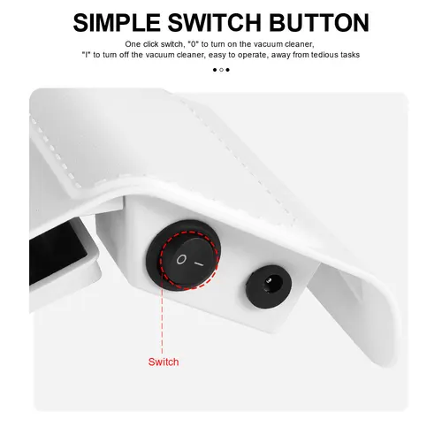 Imagen 2 del producto Aspiradora de uñas, máquinas herramientas de manicura, recolector de polvo de uñas de gran potencia con filtro para quitar, Extractor de uñas, herramienta artística para uñas