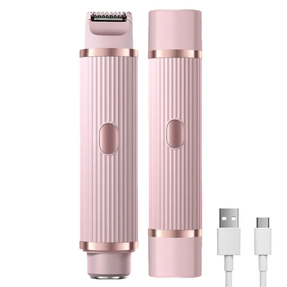 

Bikini Trimmer for Women Waterproof Hair Removal Razor Rechargeable Hair Groomer 2 in 1 for Pubic Legs Body Hair