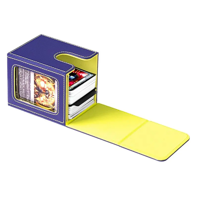 Caixa de Armazenamento para Cartas Colecionáveis com Janela, Estojo para Baralho com Tampa Removível, para Cartas de Jogos e Esportes