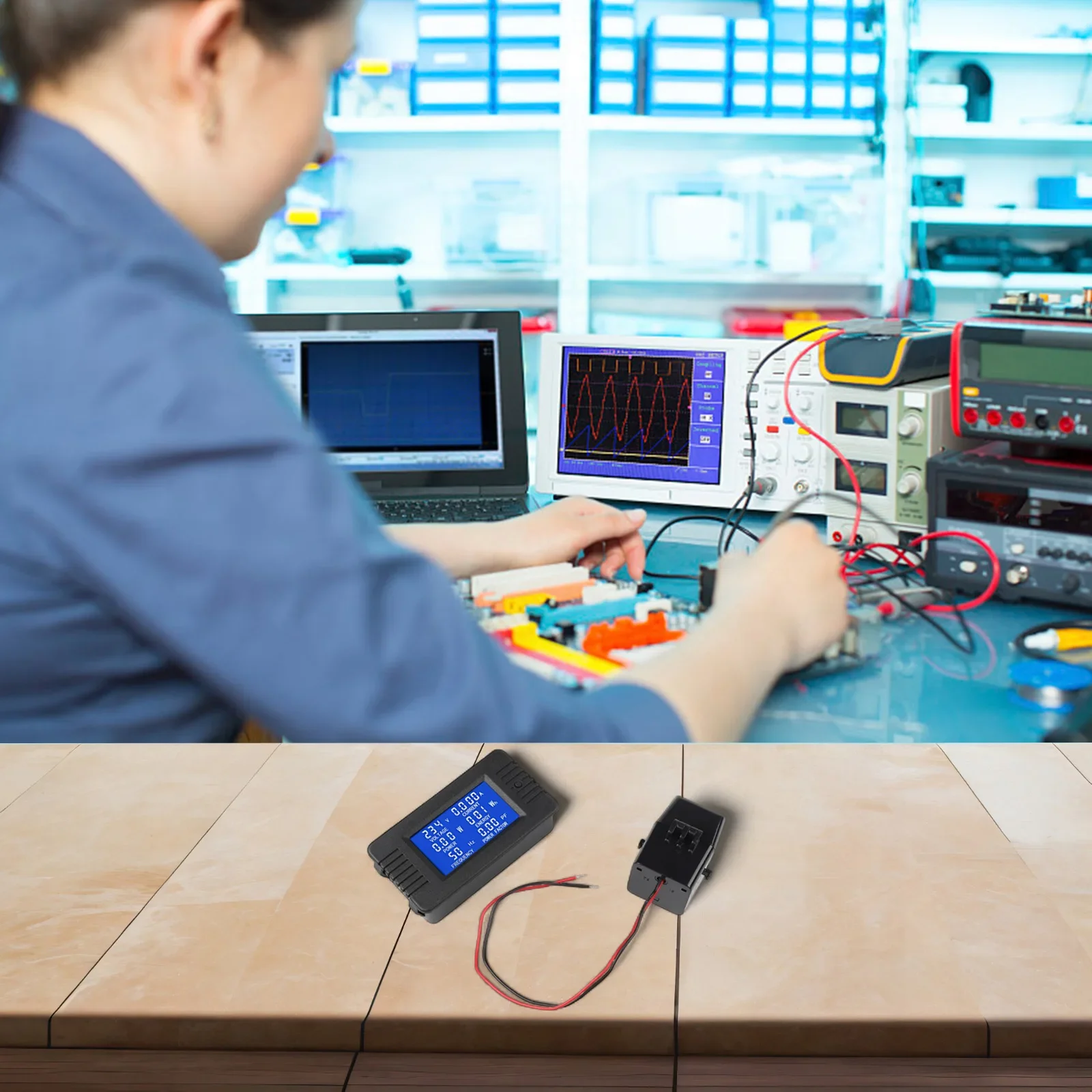 AC Voltage Meter Digital Meter For Electrical Testing Current Meter Backlight Control Feature Data Storage Function