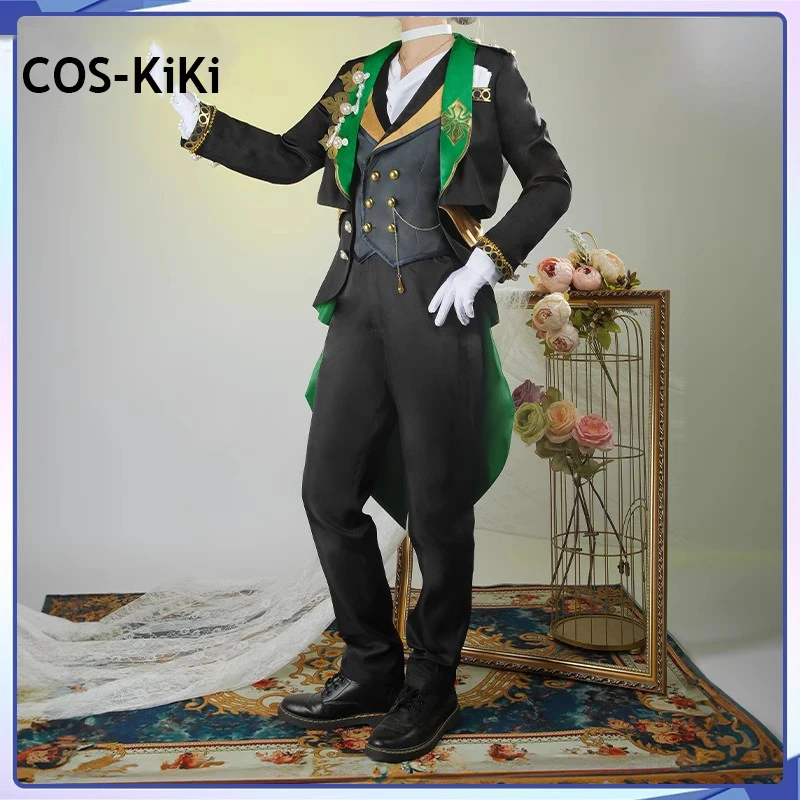 COS-KiKi Ensemble Stars 2 Tenshouin Eichi A Graceful Waltz Game Suit Gorgeous Cosplay Costume Halloween Party Role Play Outfit