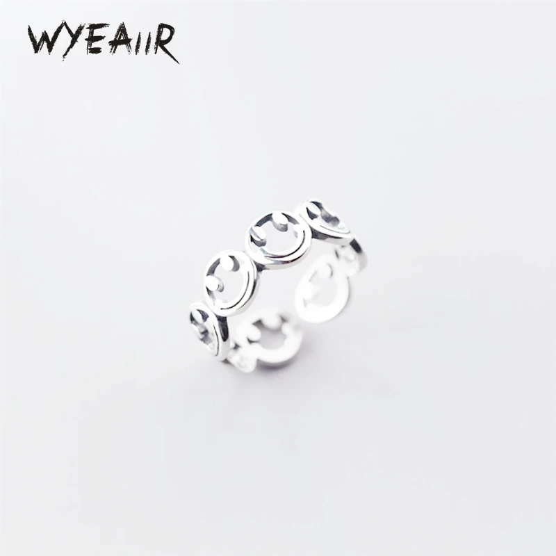 

WYEAIIR фото серебряное ретро тайские серебряные счастливые креативные регулируемые Открытые Кольца для женщин Роскошные ювелирные изделия