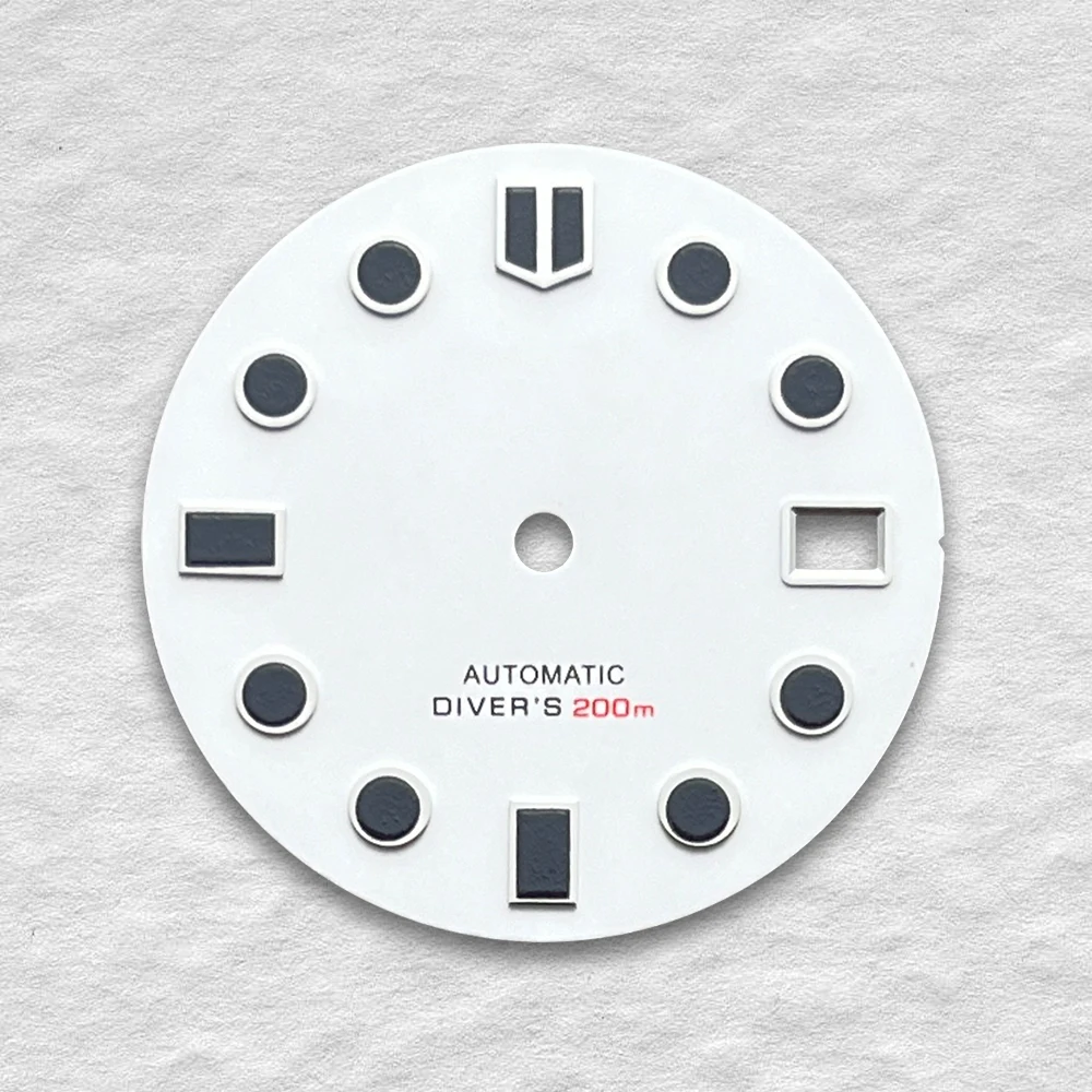 28.5mm S Logo Dial Suitable For NH35 NH36 Automatic Movement Green Luminous Watch Japan Watch Modification Accessories