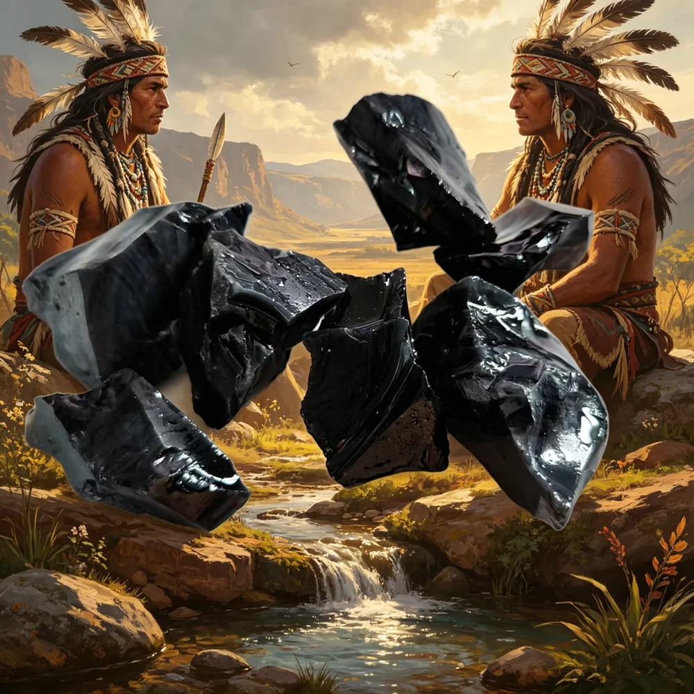Natural Apache Tears Indian Legend Healing Crystal Black Obsidian Quartz Stones Metaphysical Reiki Energy Home Decoration