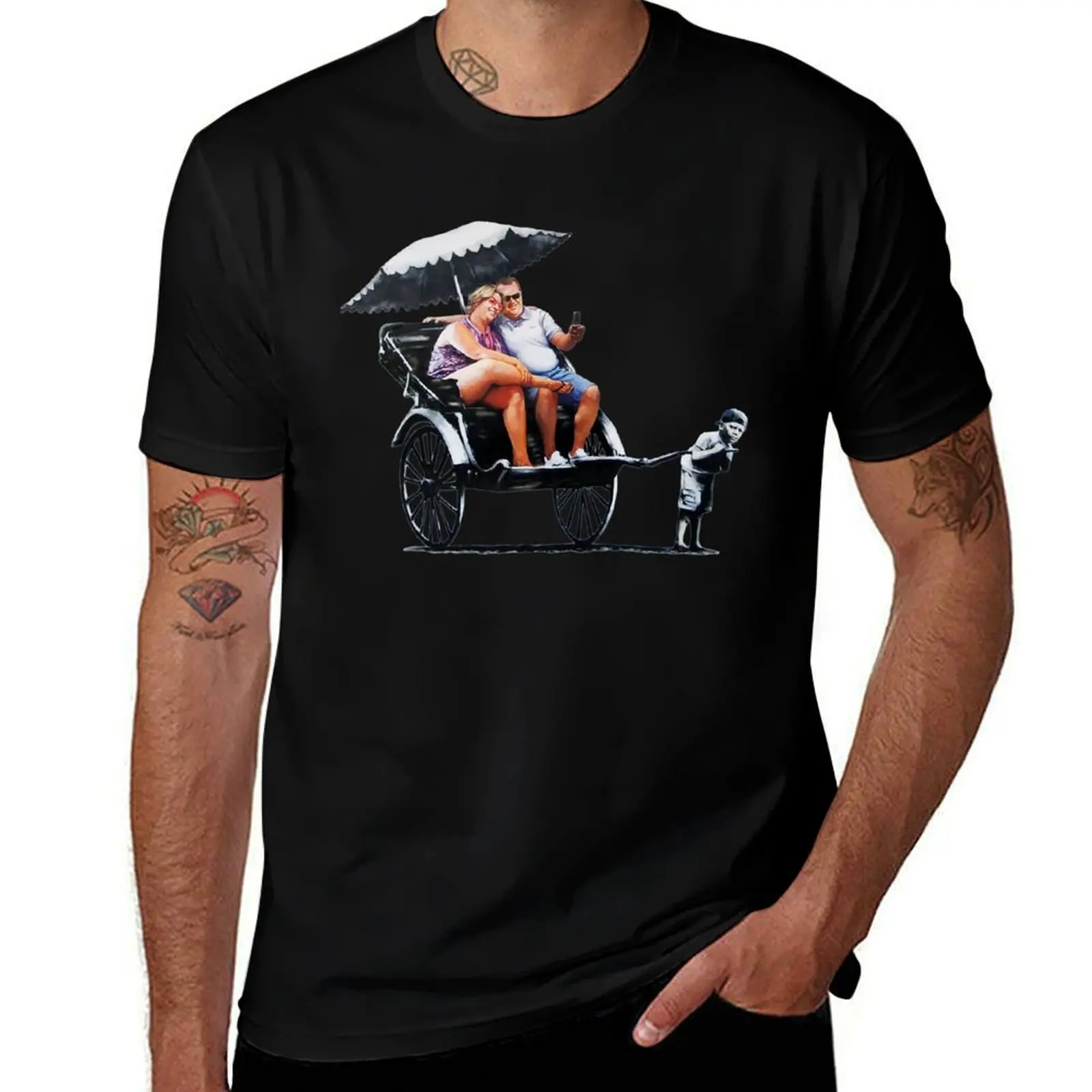 

Retro Style Arts Banksy Rickshaw Poster Should Know About T-Shirt blue lock anime stuff Anime t-shirt designer t shirt men