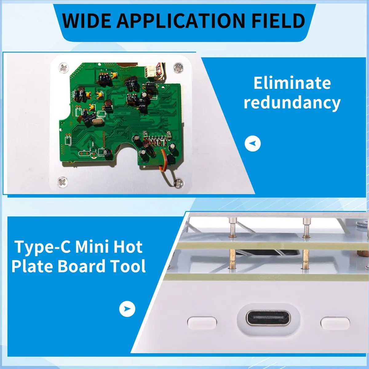 M85K Type-C Mini Hot Plate Board Soldering Plate Adjustable Constant Temperature Heating Tool Preheating Station Repair Tools