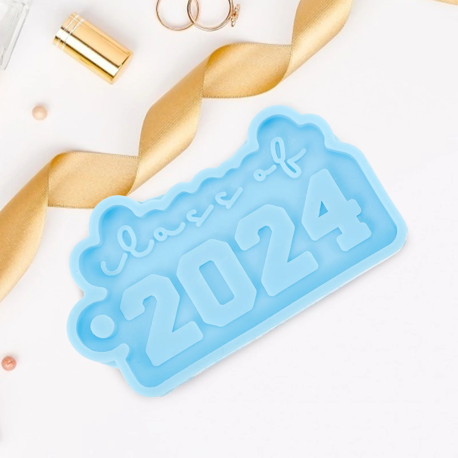 

3 шт., 2024, выпускной брелок, подвесные формы, антипригарные силиконовые аксессуары для рукоделия, силиконовая форма, 2024, форма для выпускного брелка