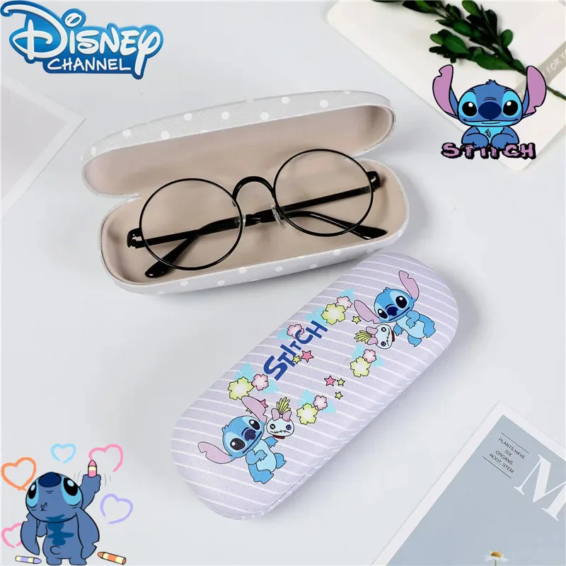 

Disney Lilo & Stitch Cute Glasses Case Anime Stitch Pattern Hard Shell Protective Case Glasses Storage Box Children Gifts