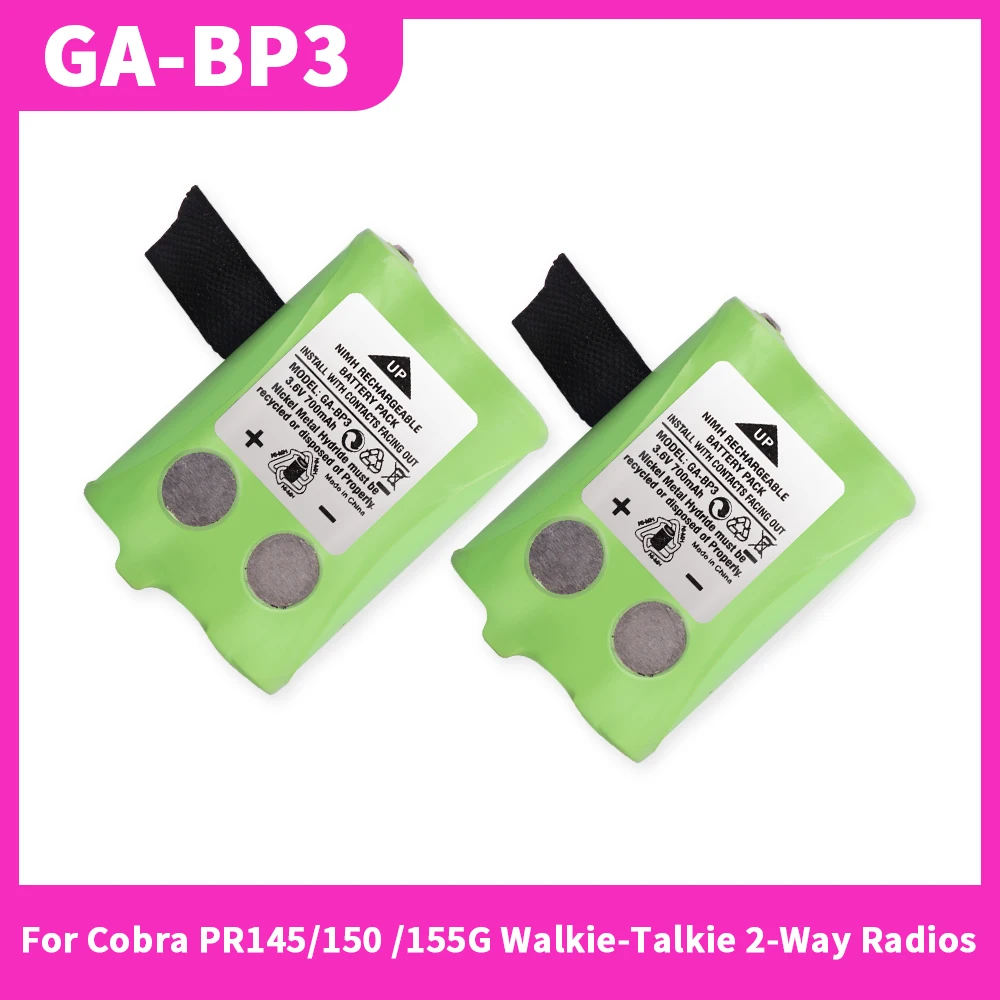 

Аккумулятор GA-BP3 3,6 В, 700 мАч для рации Cobra PR145/150/155G, 2-сторонние радиостанции, NiMH аккумуляторы, 1-10 шт. аккумулятор
